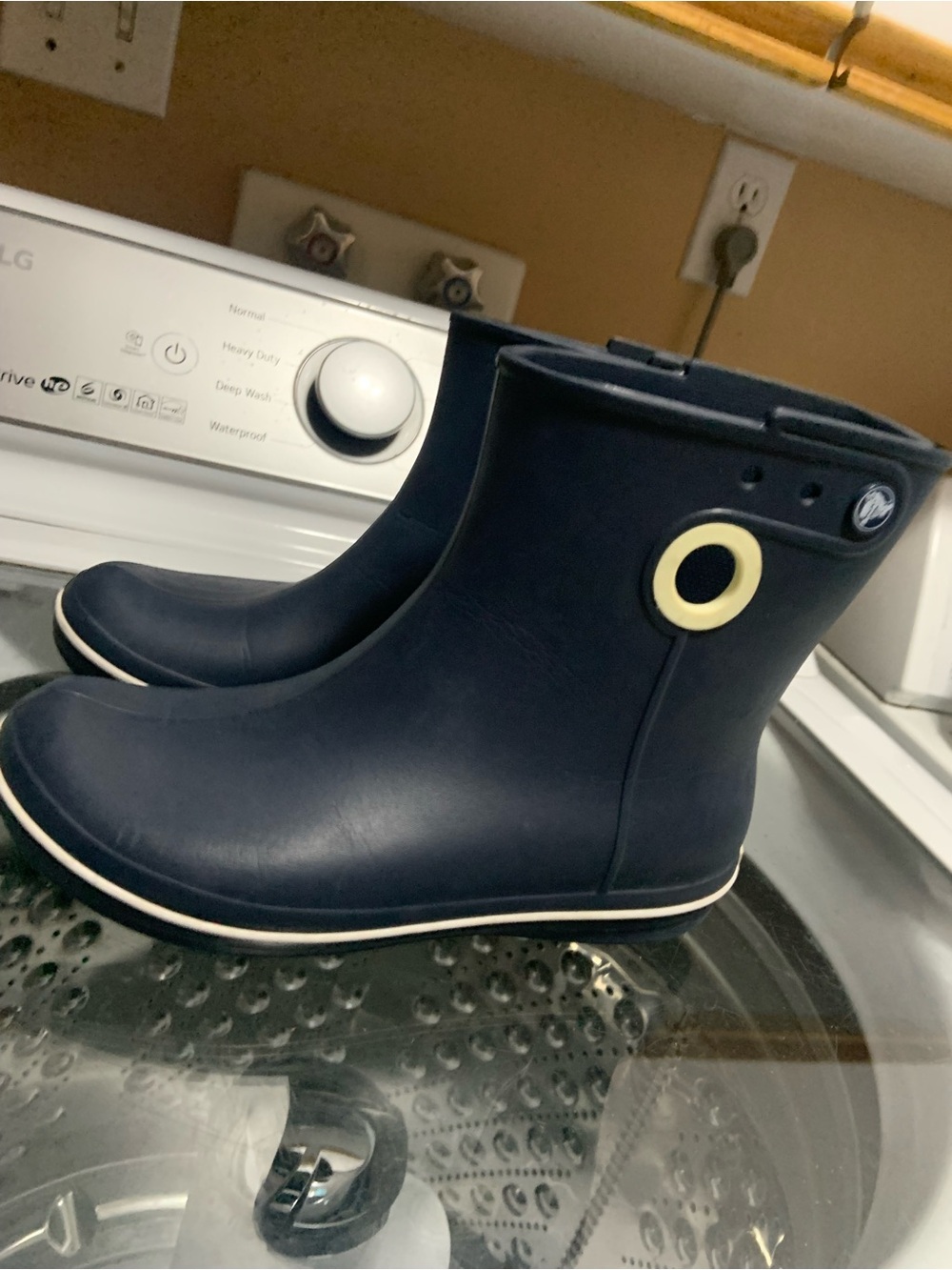 Crocs Jaunt Shorty Navy Blue Waterproof Rain Boots